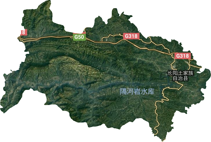 长阳土家族自治县卫星图