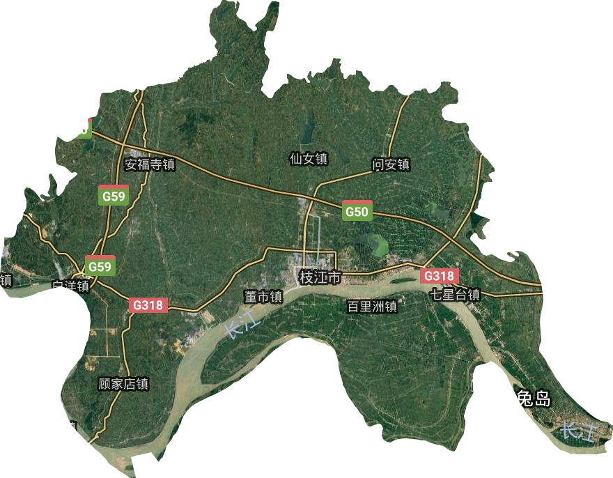枝江市卫星图