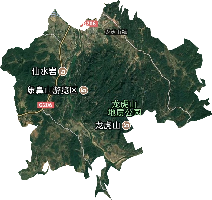 龙虎山镇（龙虎山风景旅游区管委会）卫星图
