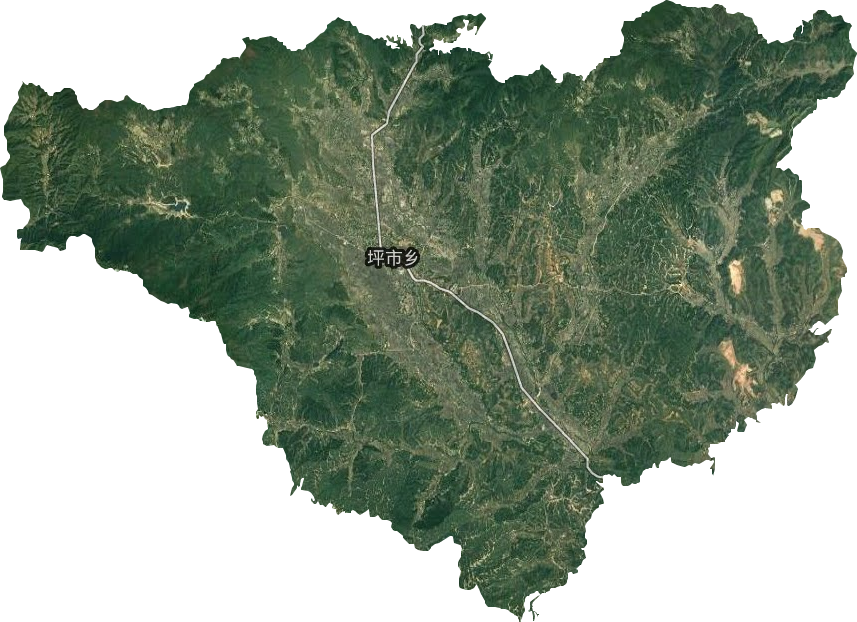 坪市乡卫星图