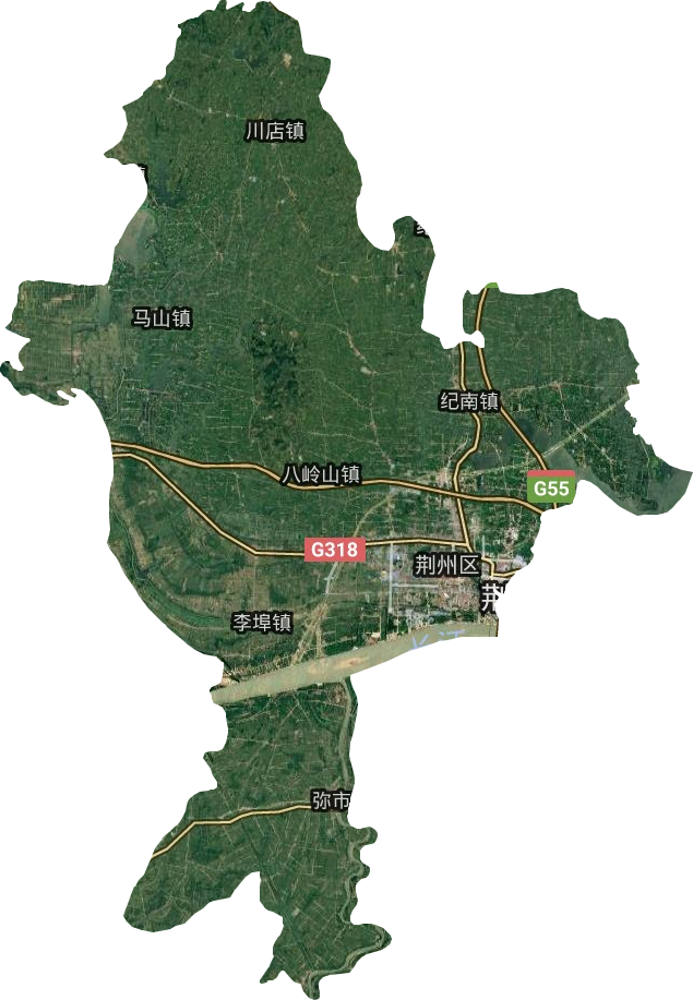 荆州区卫星图