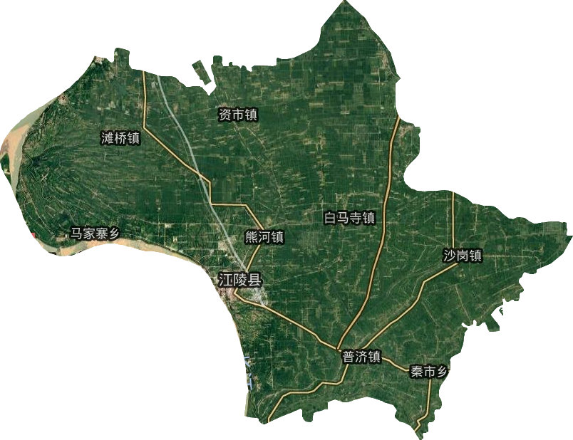 江陵县卫星图