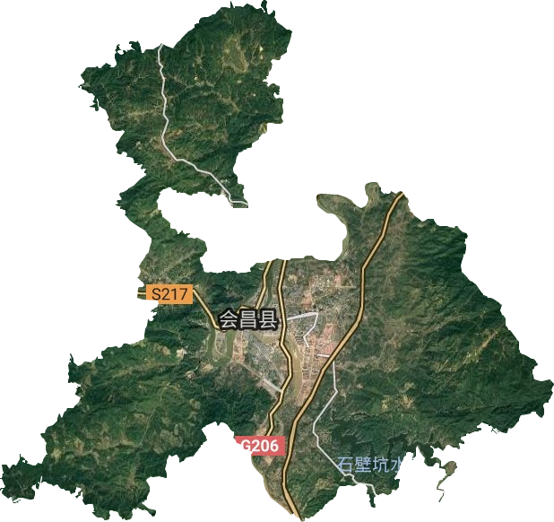 文武坝镇卫星图