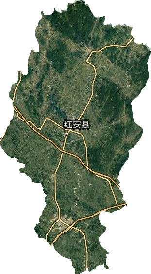 红安县卫星图