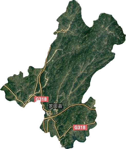 罗田县卫星图