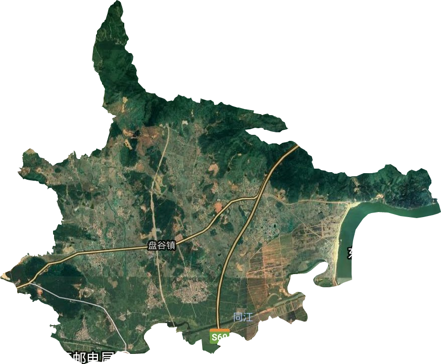 盘谷镇卫星图