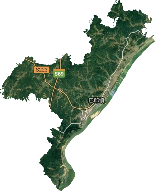 巴邱镇卫星图