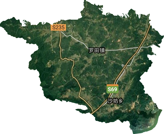 罗田镇卫星图