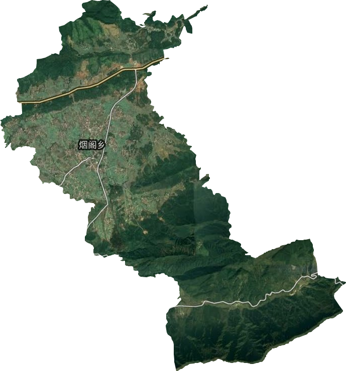 烟阁乡卫星图