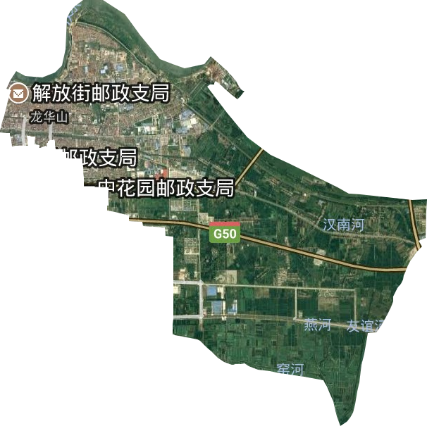 龙华山办事处卫星图