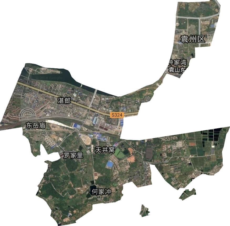 湛郎街道卫星图