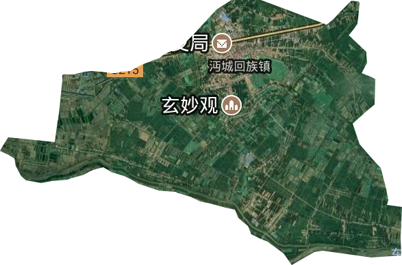 沔城回族镇卫星图