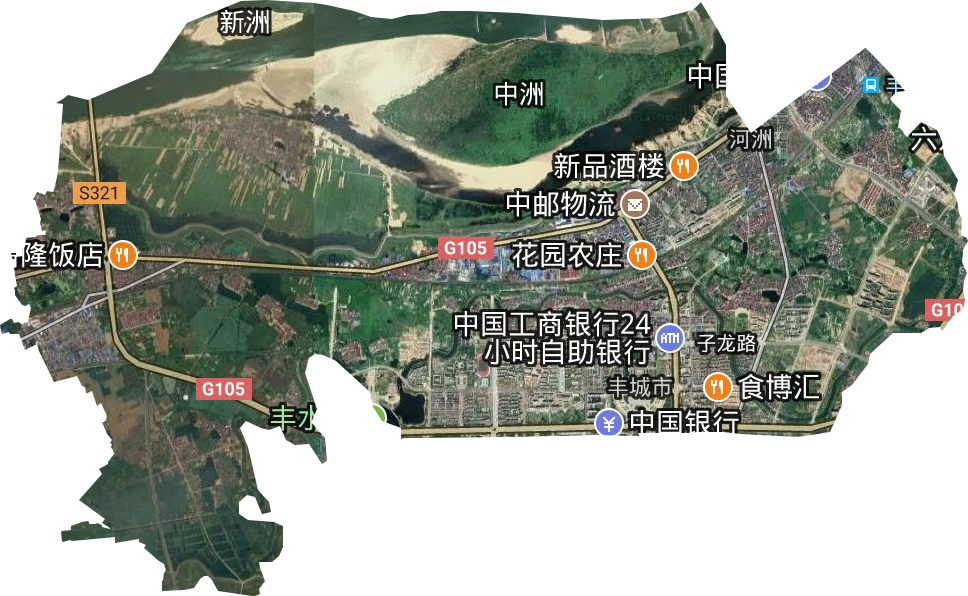 河洲街道卫星图