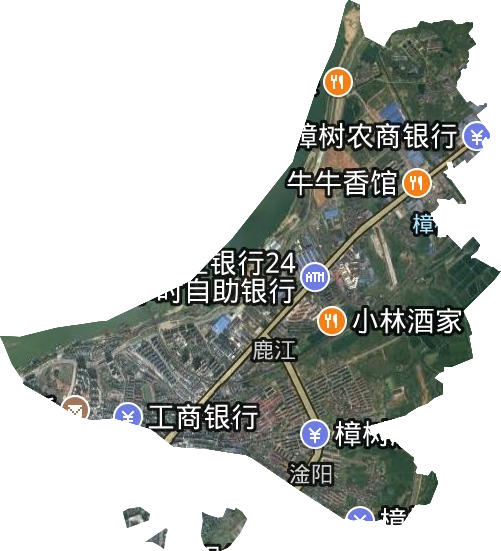 鹿江街道卫星图