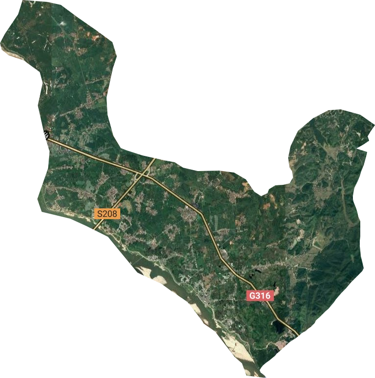 湖南乡卫星图