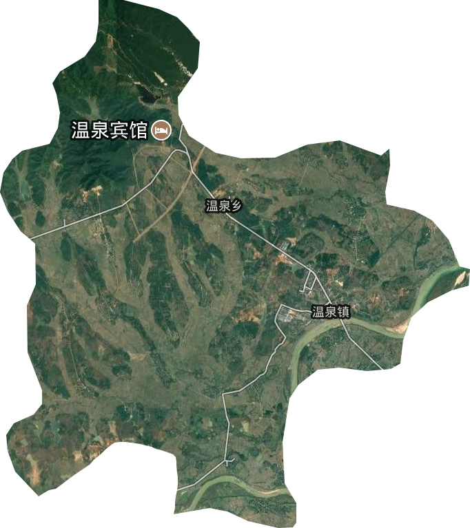 温泉镇卫星图