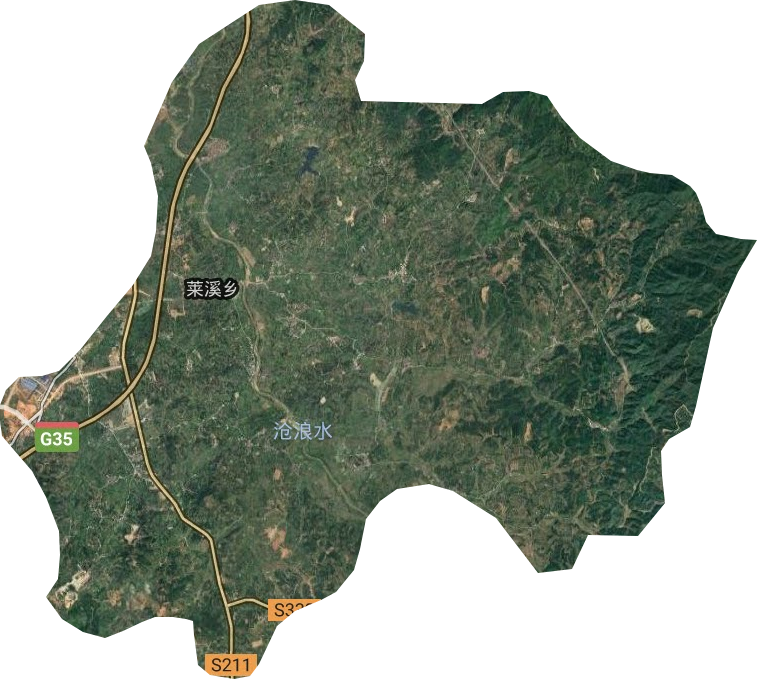 莱溪乡卫星图