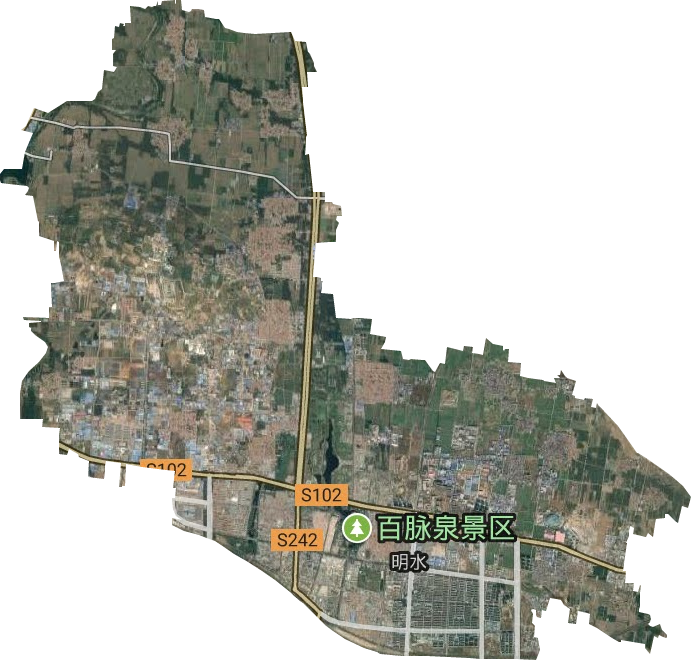 明水街道卫星图