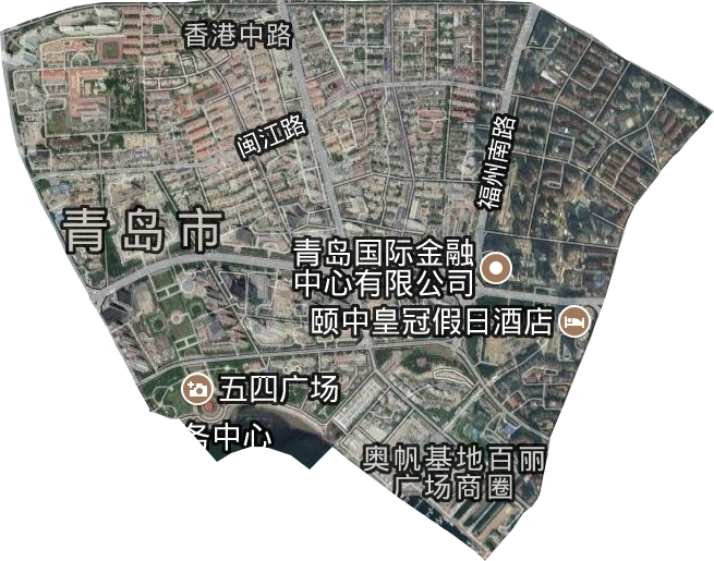 香港中路街道卫星图