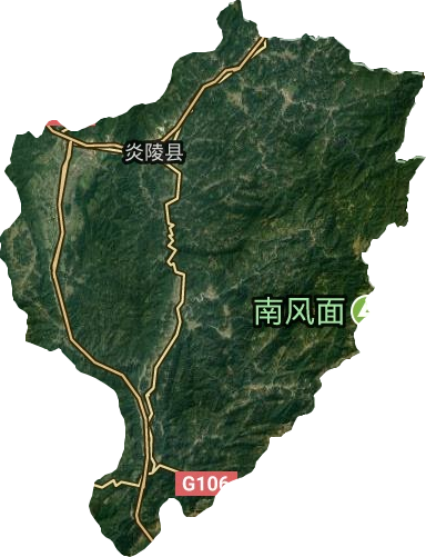 炎陵县卫星图