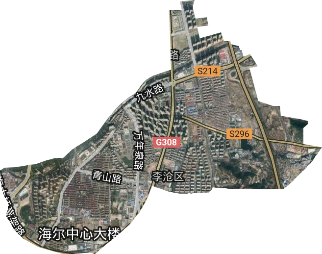 浮山路街道卫星图