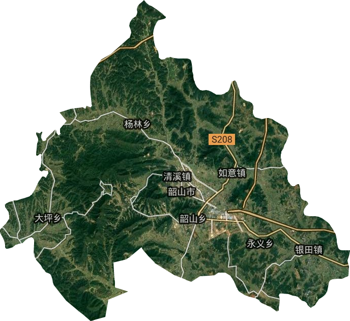 韶山市卫星图