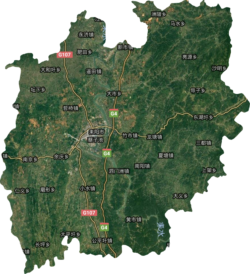 耒阳市卫星图