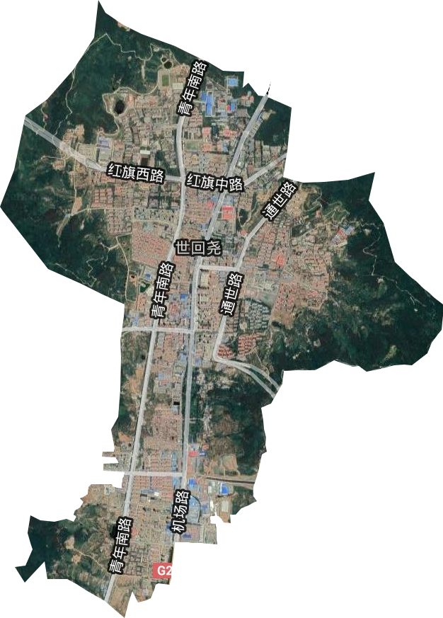 世回尧街道卫星图