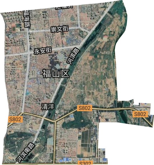 清洋街道卫星图