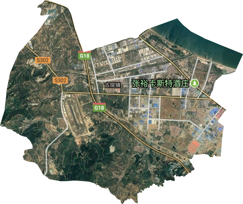 古现街道（烟台开发区）卫星图