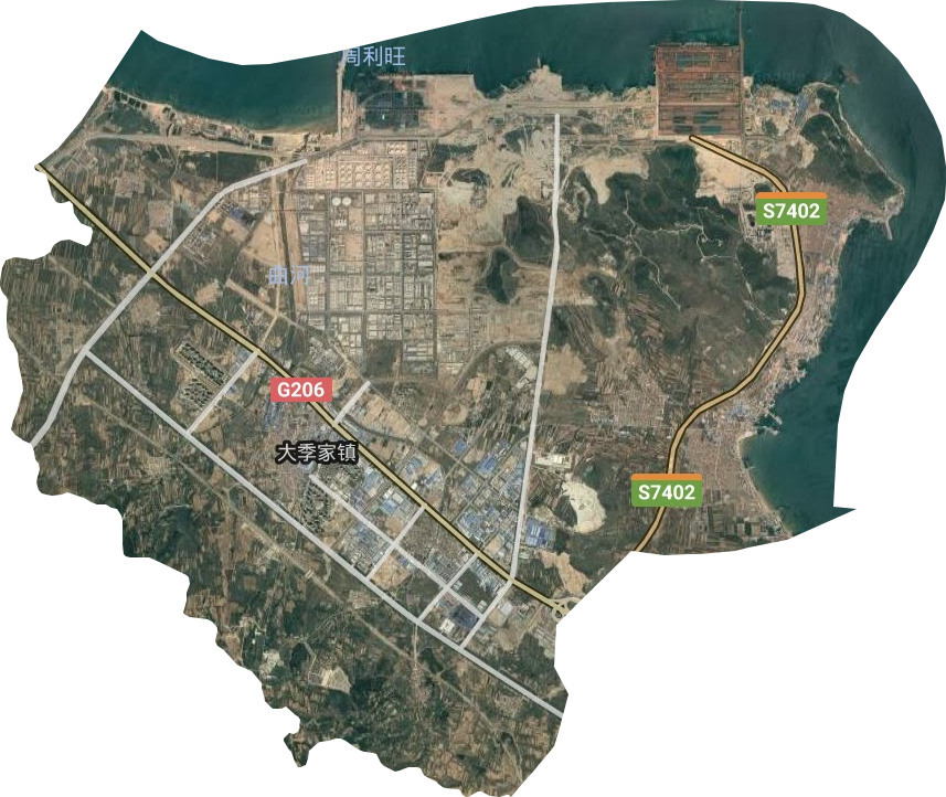 大季家街道（烟台开发区）卫星图