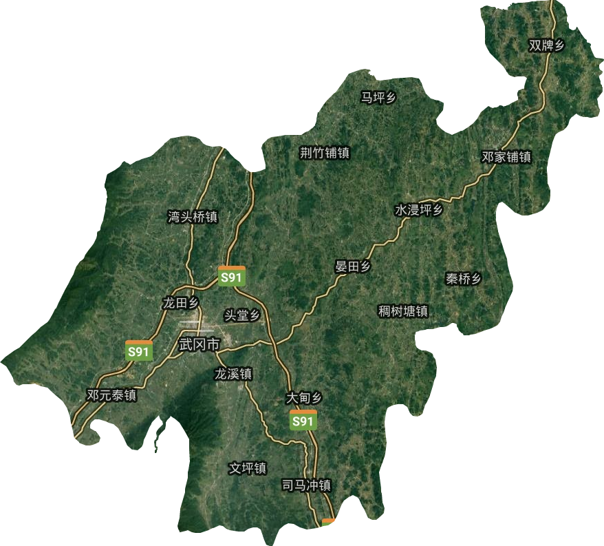 武冈市卫星图