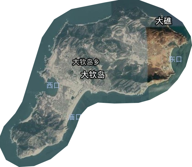 大钦岛乡卫星图