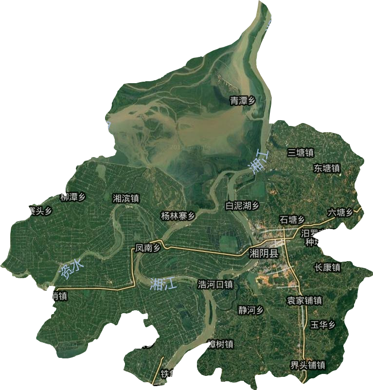 湘阴县卫星图