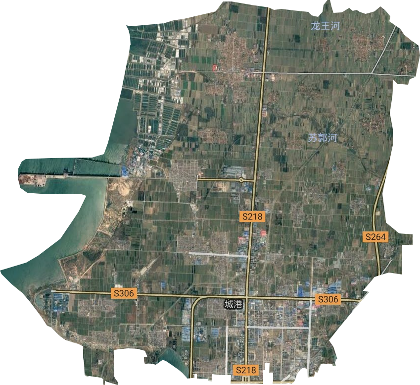 城港路街道卫星图