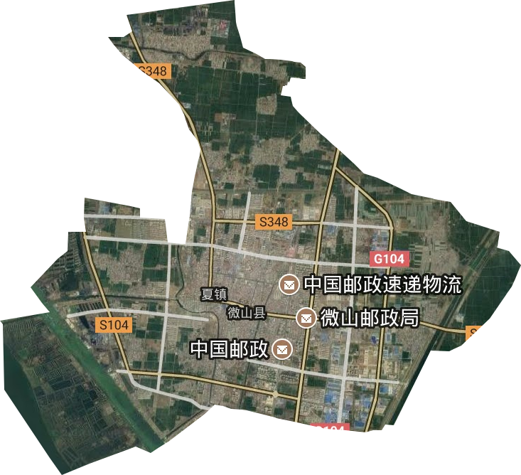 夏镇街道卫星图