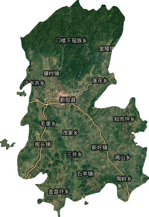 新田县卫星图