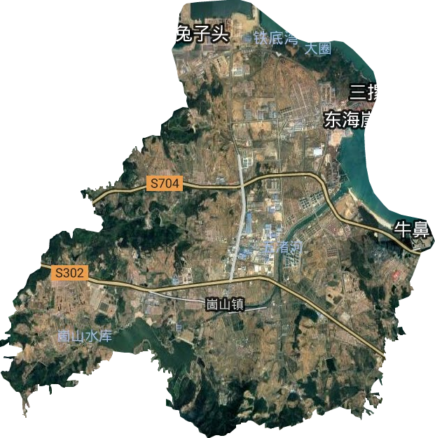 崮山镇卫星图