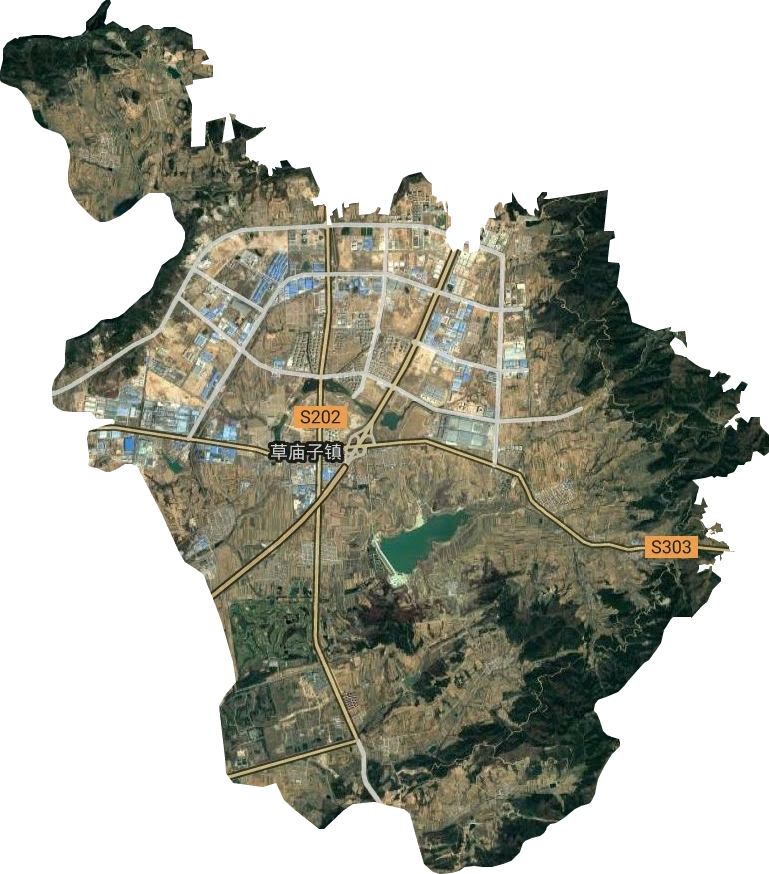 草庙子镇卫星图