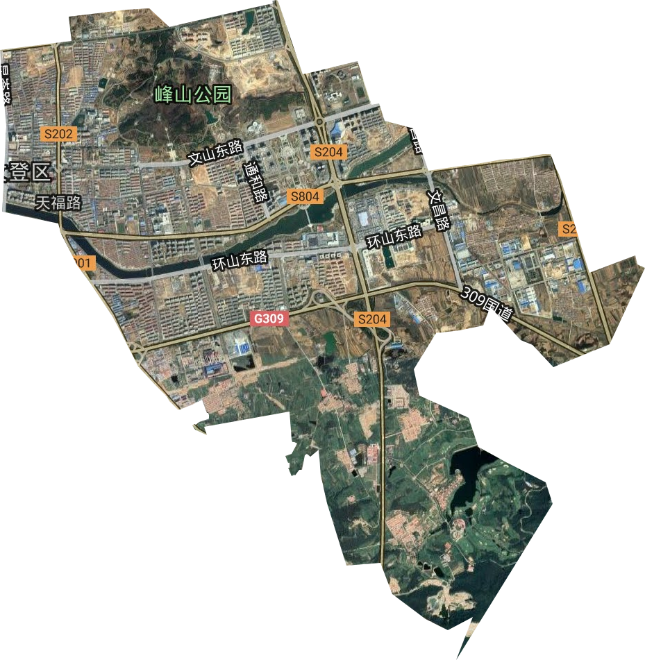 天福路街道卫星图