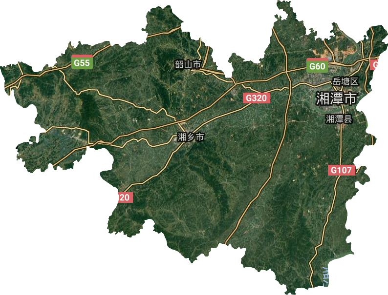 湘潭市卫星图