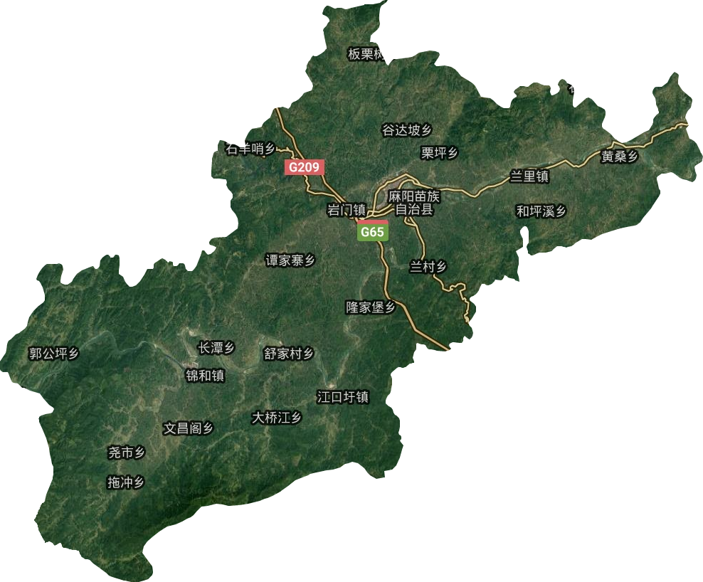麻阳苗族自治县卫星图