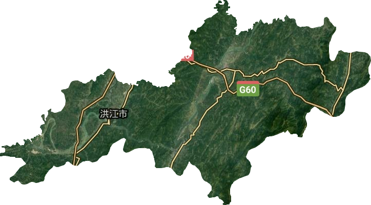 洪江市卫星图
