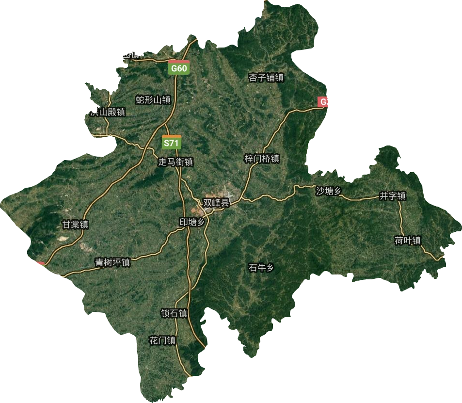 双峰县卫星图