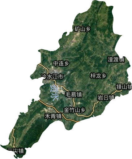 冷水江市卫星图