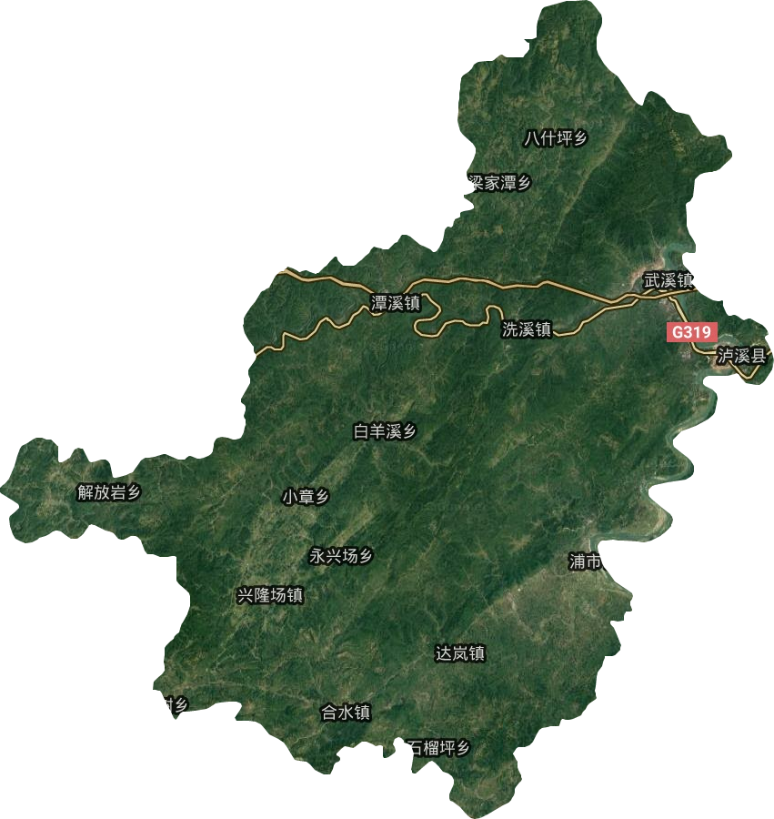 泸溪县卫星图