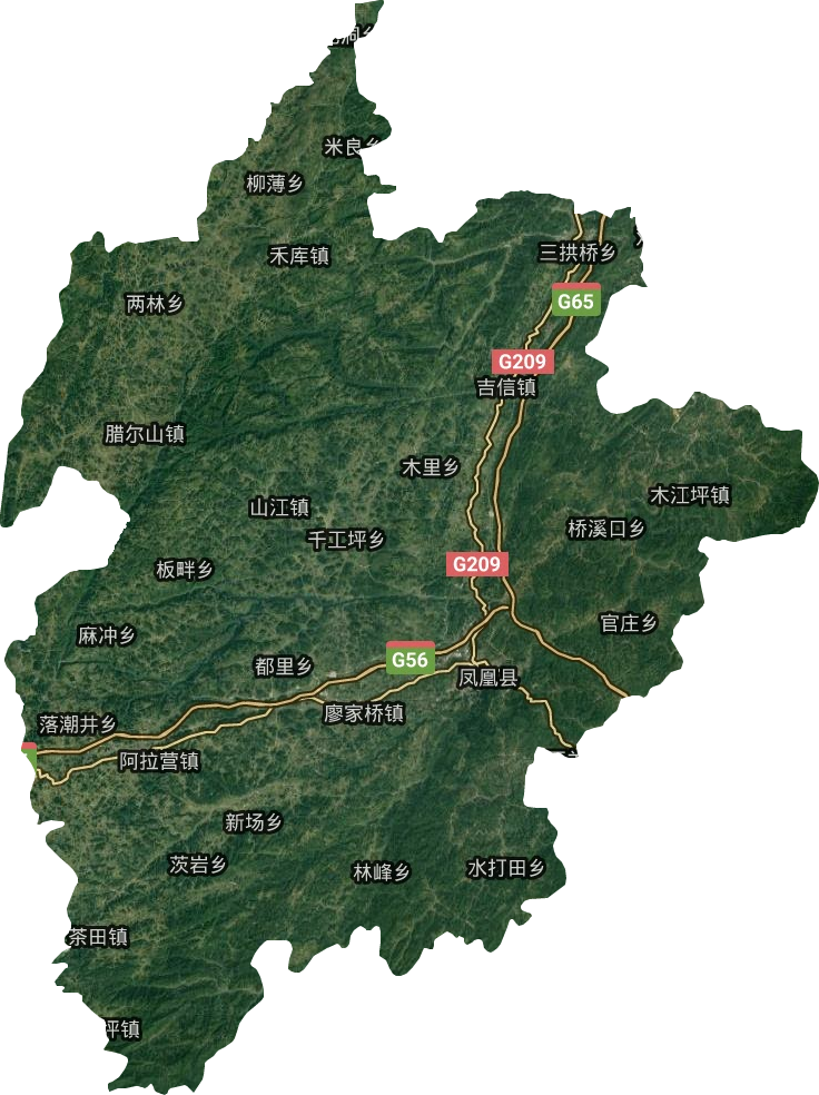 凤凰县卫星图