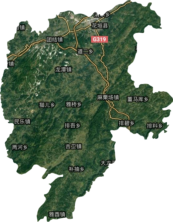 花垣县卫星图