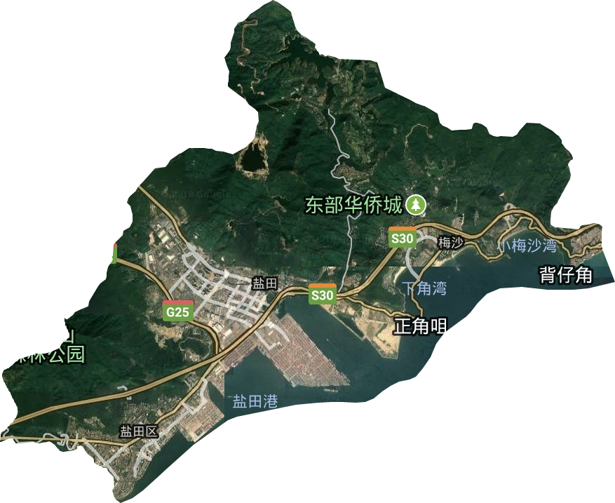 盐田区卫星图