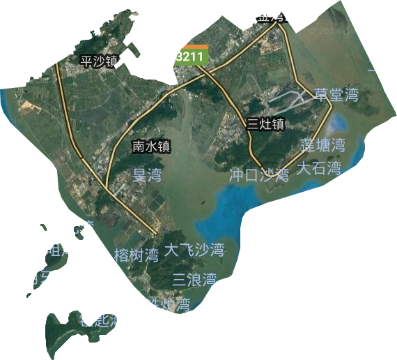 金湾区卫星图